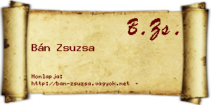 Bán Zsuzsa névjegykártya